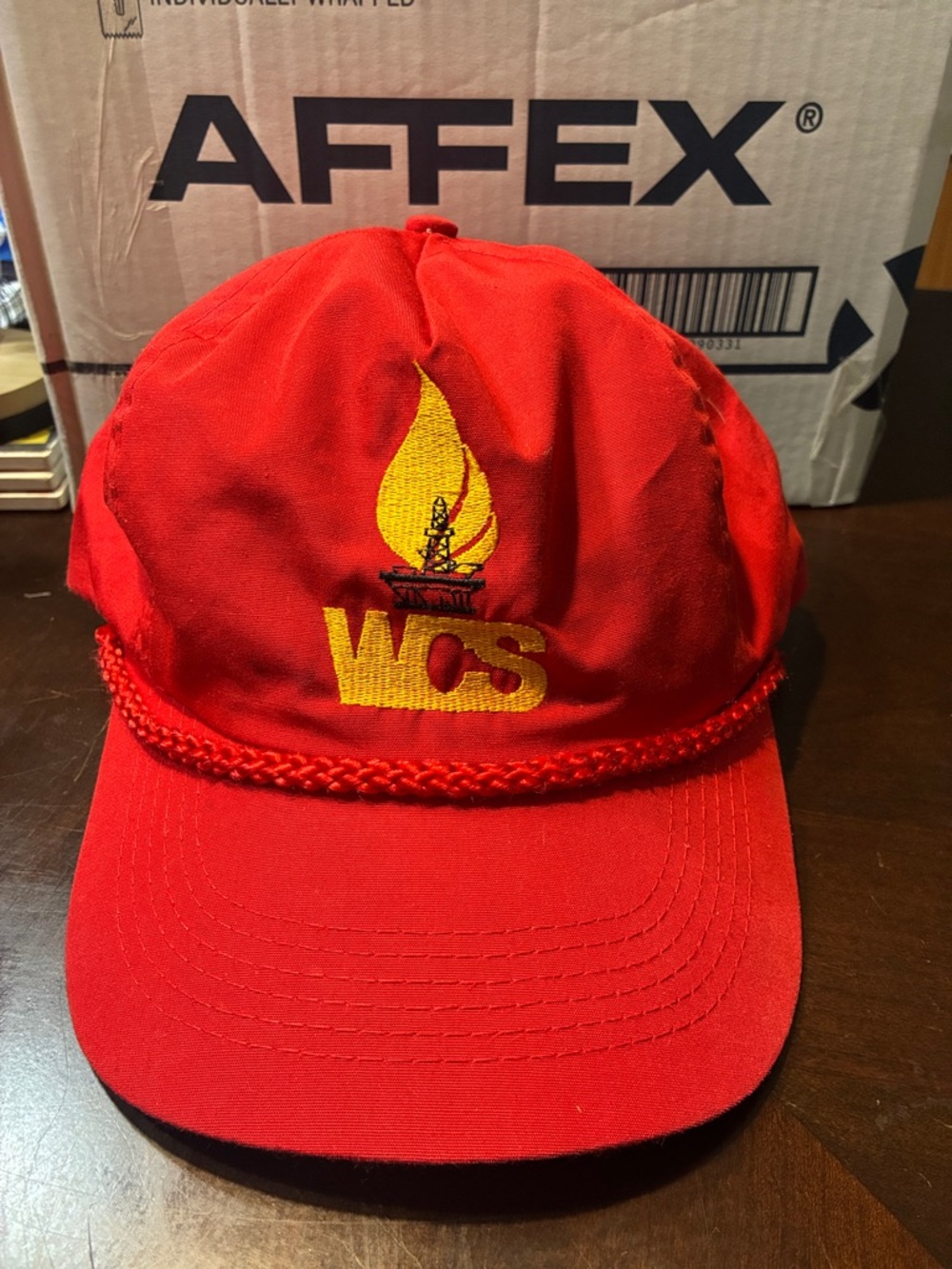 AFF Red WCS Embroidered Rope-Trim Cap